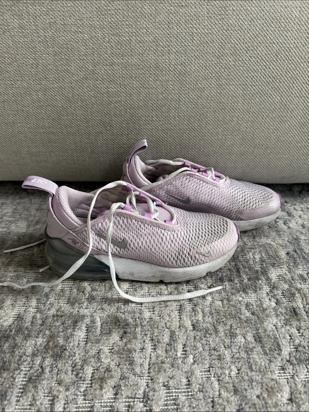Nike Kids Mesh Slip-On Sneakers - Light Purple & White